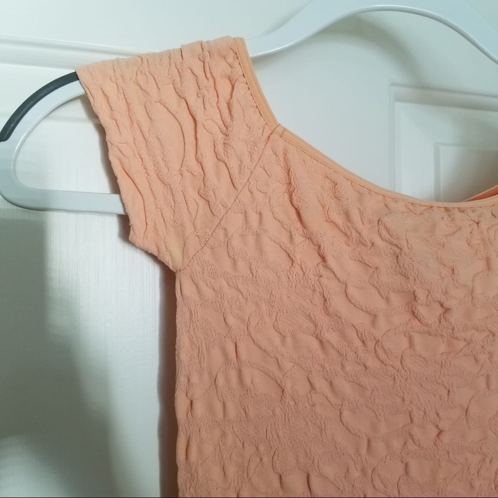 FREE PEOPLE | Peach Textured Bodycon Dress